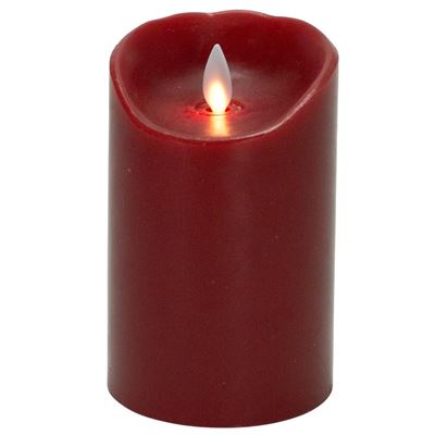 Red 5" tall flameless LED flicker candle