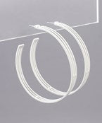 2 inch diameter modern hoop earring gray