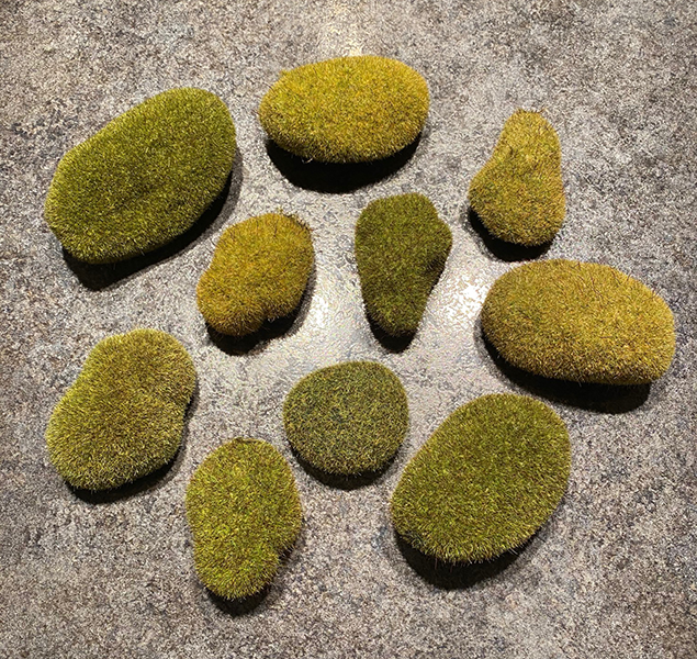 Decorative Faux Moss Rocks